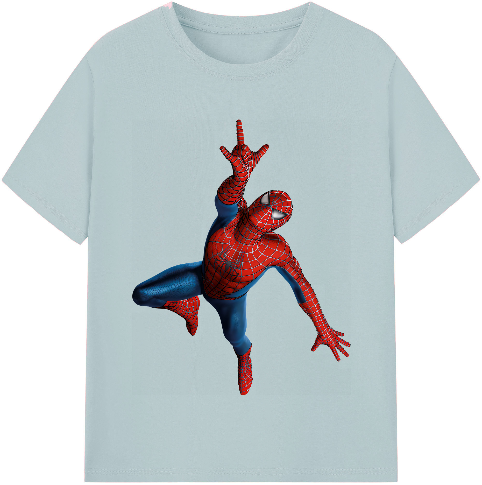 （画像用） Spider Man スパイダーマン 綿100％半袖Tシャツ（フロントプリント）